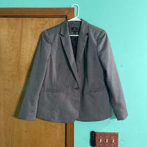 Worthington One-Button Classic Gray Heather Blazer